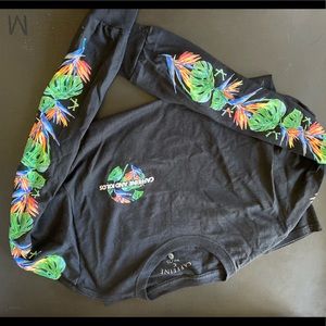 Caffeine and Kilos Long Sleeve Flower Shirt